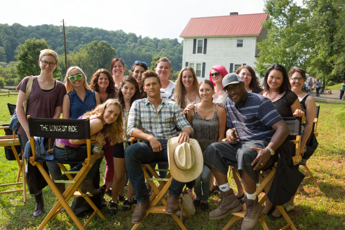 On the set of The Longest-Ride